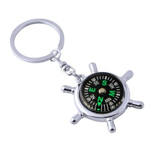 HH-0777 custom engraved compass keyrings