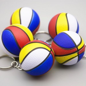 HH-0087 Custom PVC ball shaped keychains