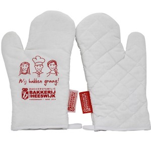 HH-0338 guantes de forno de algodón personalizados