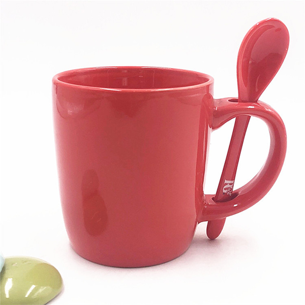 HH-0322 Ceramic mug with spoon