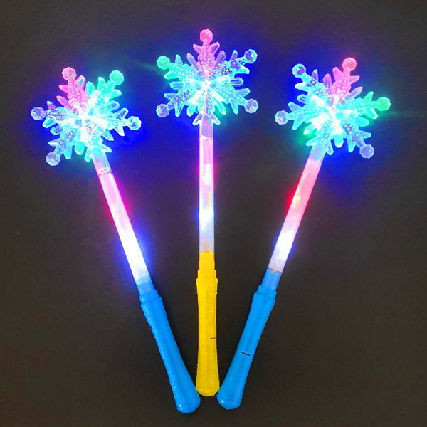 LO-0368 Custom frozen snowflake LED winter party wands