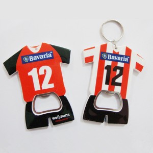 HH-0185 Promotional football Jersey T-shirt opener keychain