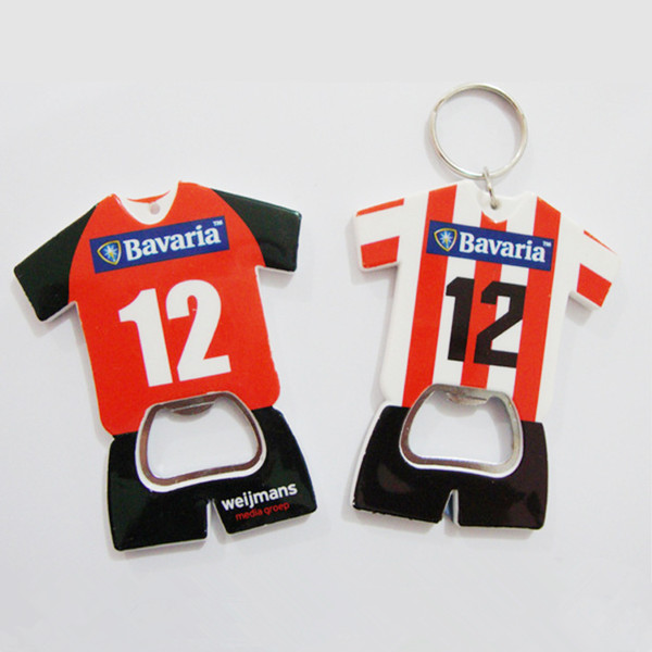 HH-0185 Promotional football Jersey T-shirt opener keychain Featured Image