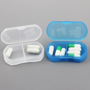 HP-0044  Promotional Logo 2 Compartment Pill Cases Bulk