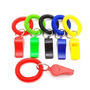 LO-0075 Promotional spiral wrist whistles wholesale