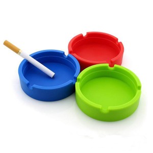 HH-0835 promotional round silicone ashtrays