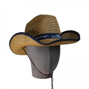 China OEM China Burrs Straw Hat, Lafite Hand-Woven Cowboy Hat, Seaside Straw Hat, Beach Straw Hat, Men′s Hat, Women′s Hat
