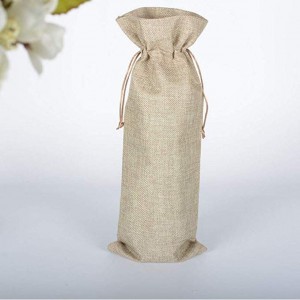 BT-0129 Customized Logo Jute Wine Bag