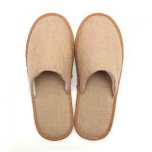 AC-0430 eco-ore jute slippers pẹlu logo