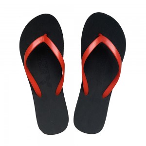 Sandal jepit pantai AC-0477 kanthi logo ukiran ing sawijine