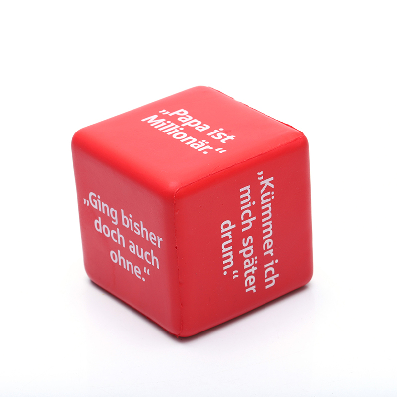 cube stress ball - printed