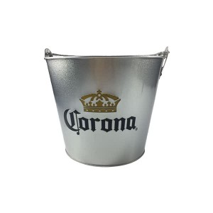 Reklamní pozinkovaný kovový kbelík na led