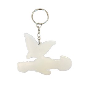 HH-0434 yn marw torri siâp pvc keychains gyda logo