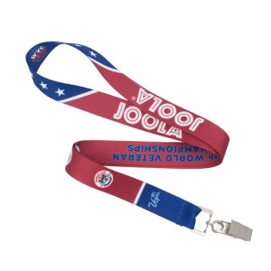 OS-0085 sublimation lanyards with bulldog clip