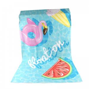 Low price for China Custom Logo Design Microfiber Quick Dry Digital Printed Sublimation Bath Beach Towel