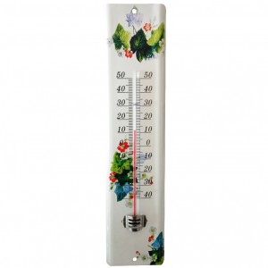 HP-0360 metal sheet wall mounted thermometers with logo