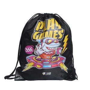 China Bëlleg Präis China Morecredit Benotzerdefinéiert gedréckt Promotiouns Drawstring Rucksack Bag, Grousshandel Grouss Kapazitéit 43 X 34cm 210d Polyester / Nylon / Canvas Gym Sports Rucksack Fabrikatioun