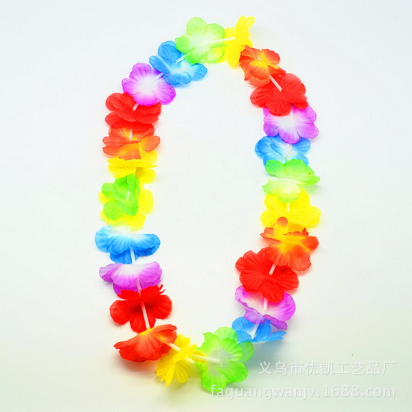 LO-0040 custom hawaii flower necklaces