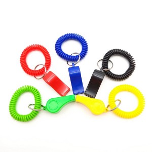 LO-0075 Promotional spiral wrist whistles wholesale
