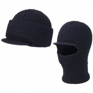 AC-0250 knit balaclava with caps