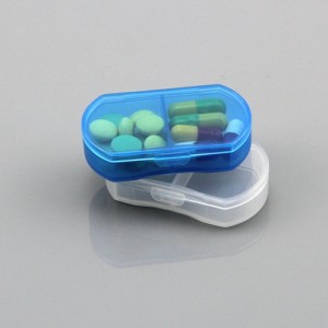 HP-0044  Promotional Logo 2 Compartment Pill Cases Bulk