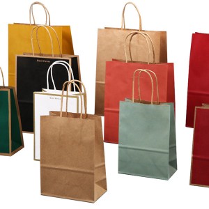 BT-0467 ສົ່ງເສີມກະເປົ໋າ Kraft Paper Tote Bags