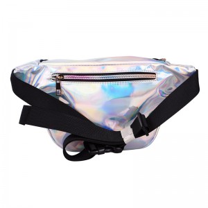 BT-0328 holographic fanny hnab nrog logo luam tawm