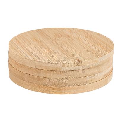 HH-0023 Custom Bamboo Coasters With Engraved Logo Featured Image