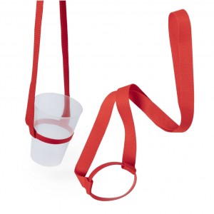 OS-0313 cup holder lanyards with logo printed