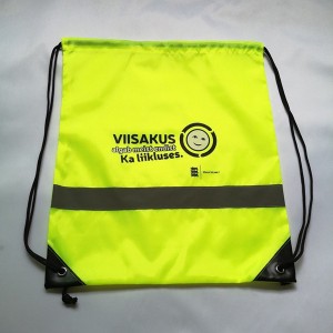 BT-0030 Promotional printed reflective drawstring bags