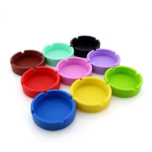 HH-0835 promotional round silicone ashtrays