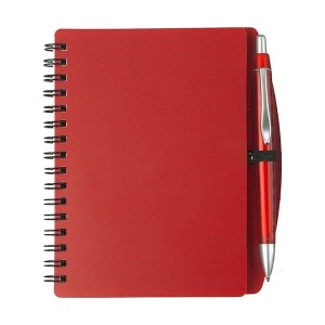 OS-0144 A6 størrelse PP cover spiral notesbog og pen