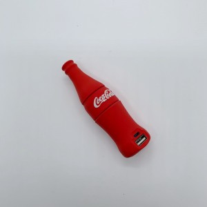 EI-0014 Igbega Coca-Cola Apẹrẹ igo PVC Power Bank 3350 mAh