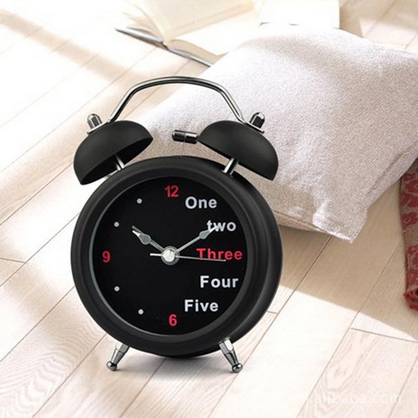 EI-0055 Promotional 3 inch alarm clocks with logo