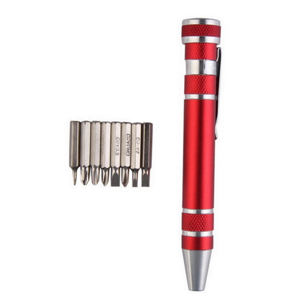 HH-0558 Kwamamaza 8 muri 1 ya aluminium screwdriver