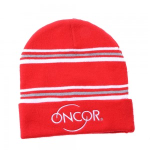 AC-0125 Personalized Business Logo Knitted Hats with Cuff