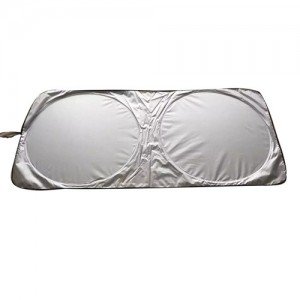 AM-0016 Sunshade promozzjonali tal-karozzi b'żewġ pannelli