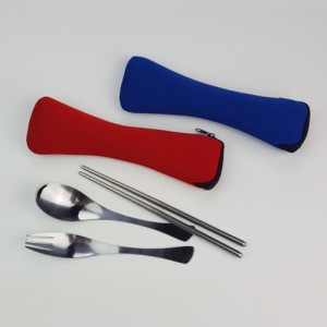 HH-0282 Set sendok garpu bermerek dengan kantong