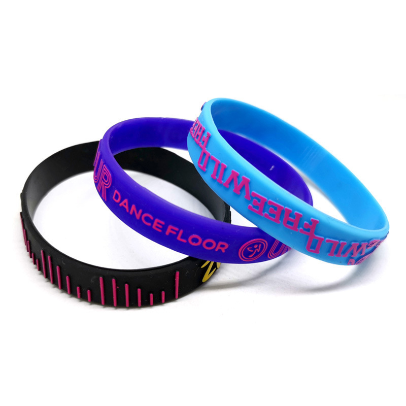 promotional embossed silicone bracelet
