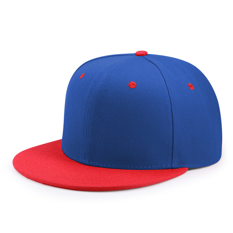 AC-0017 6 panel flat bill snapback hats 2-tone colored