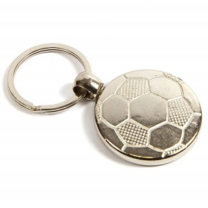 HH-0052 Spesialtilpassede fotball formet metall nøkkelringer