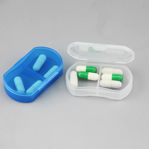 HP-0044  Promotional Logo 2 Compartment Pill Cases Bulk