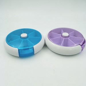 HP-0082 Promotional Rotating Pill Box With 7 Compartments