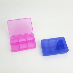 HP-0083 Promotional custom easy-carry 6 compartment pillboxes
