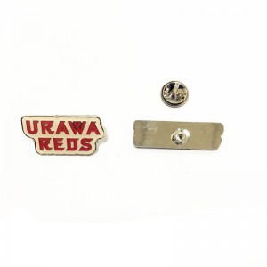 Lencana paduan seng OS-0221 kanthi clasp kupu-kupu