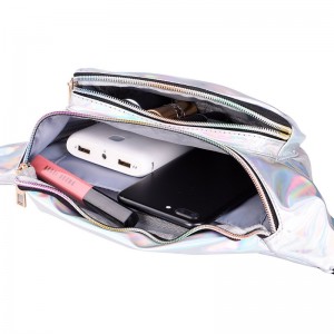 BT-0328 holographic fanny bags with logo printed