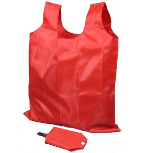 BT-0098 Custom foldable polyester tote bags with pouch