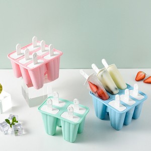 HH-0862 promotional 4 pack silicone popsicle mold