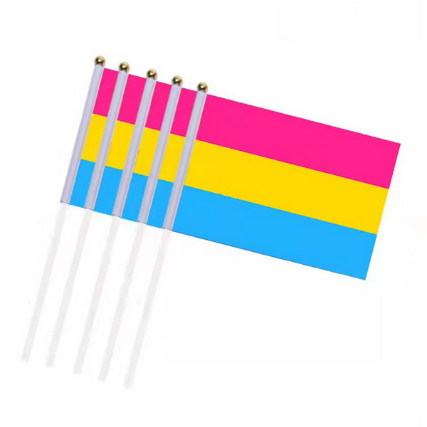 stick polyester flags with logo