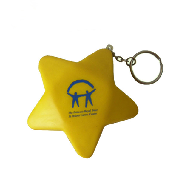 HP-0386 Promotional star stress reliever keyrings